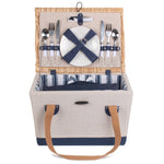 2 Person Nautical Fitted Picnic Wicker Basket