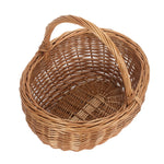 Deluxe Wicker Shopping Basket | Small | Brown