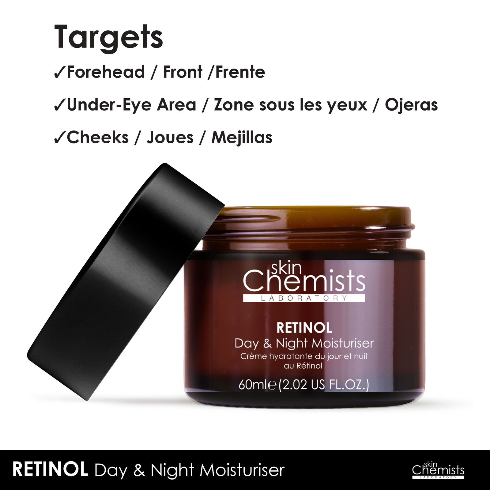 skinChemists Professional Anti-ageing Retinol Night Moisturiser With Syn®-ake 60ml