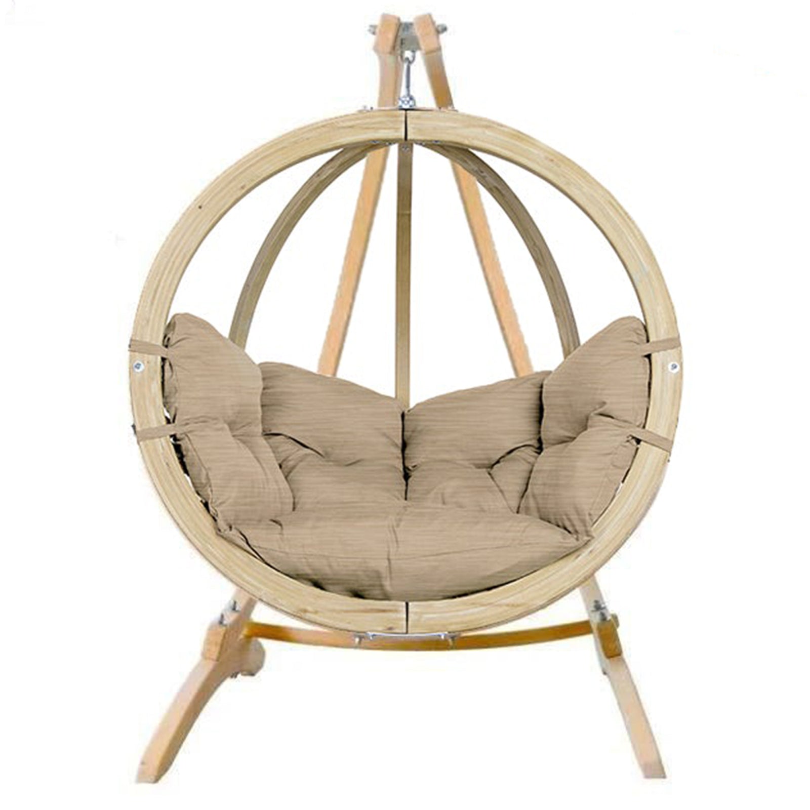 Globo Hammock Single Seater Egg Hanging Chair Set - Sahara Sand