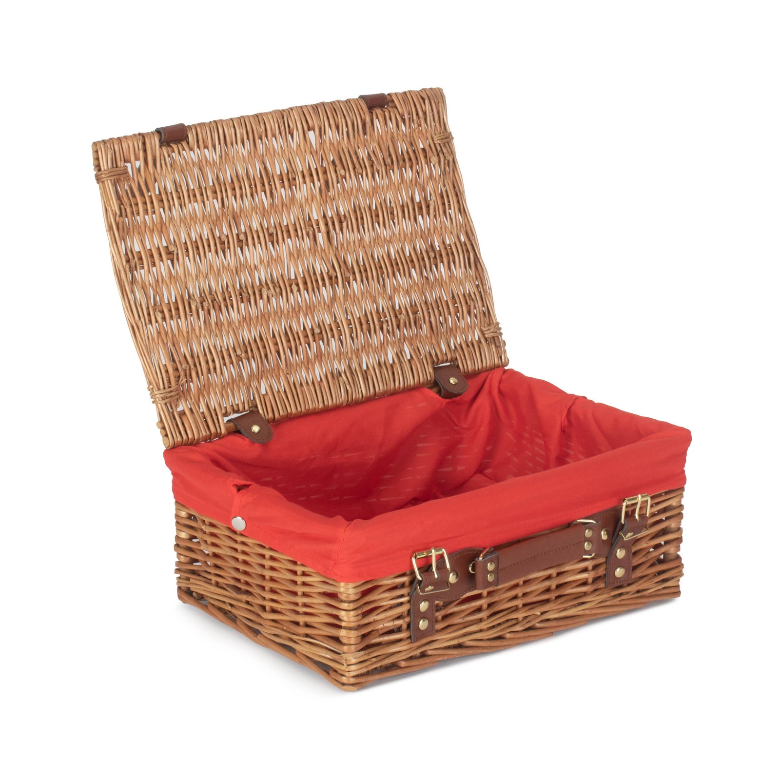 Wicker 35cm Light Steamed Picnic Basket | Red