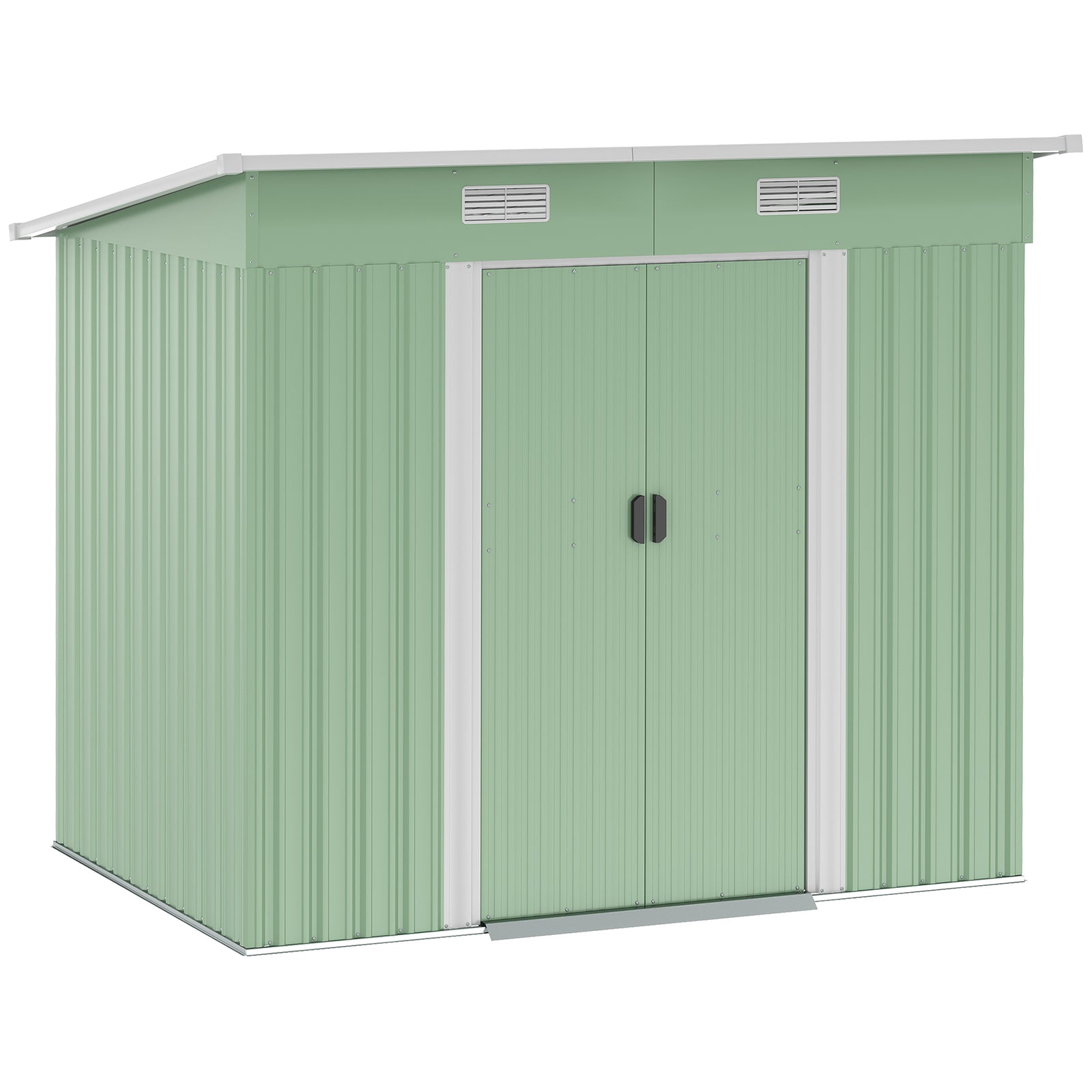 7 X 4ft Outdoor Garden Storage Shed For Backyard Patio | Light Green