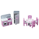 Wooden Dolls House Kitchen Furniture Set