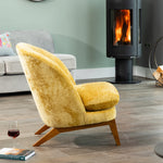 Mateo Fabric Accent Chair | Yellow