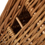 Red Hamper Wicker Double Steamed Vintner Storage Picnic Basket