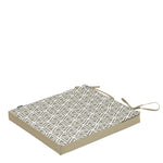 Geometric Grey Seat Cushion Pad Set Of 2