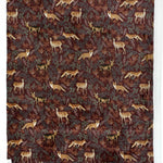 Snuggle Warm Fleece 140x180cm Throw Fox And Deer Mulbery