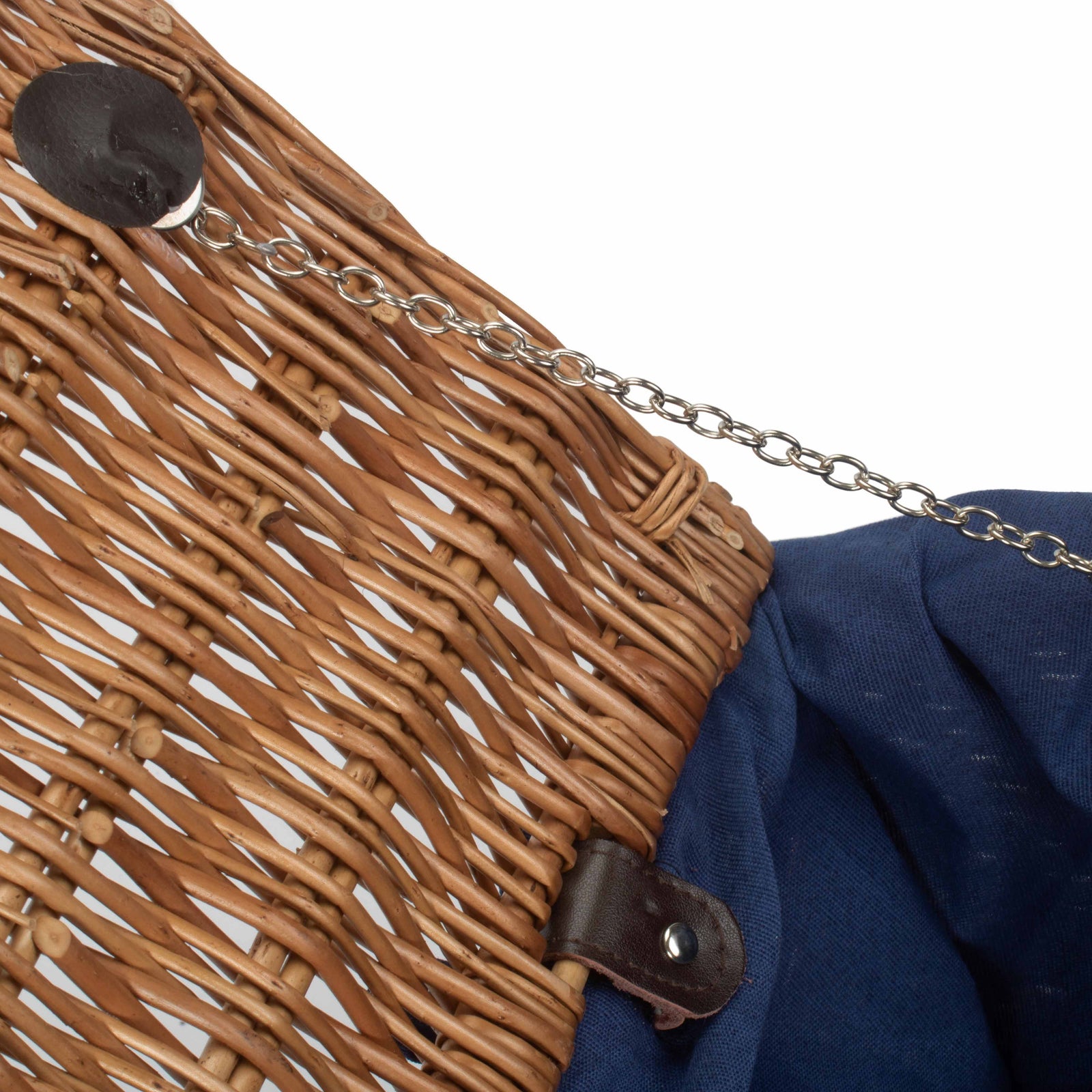 Wicker 46cm Double Steamed Picnic Basket | Blue