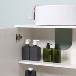 Bathroom Pedestal Under Sink Cabinet Storage Shelf