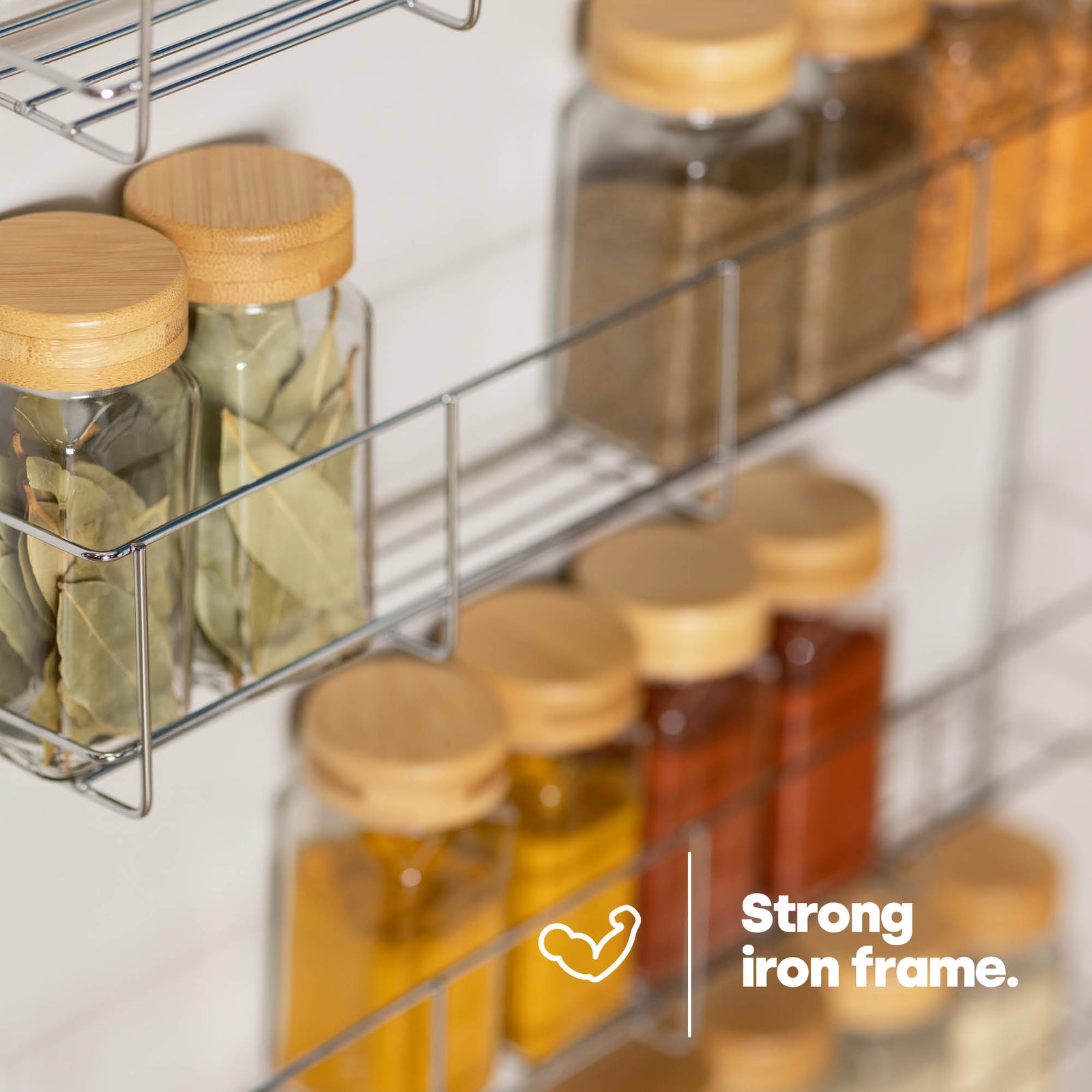 Cupboard Door Spice Rack - 4-tier