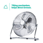 Livivo Chrome Floor Fan - 14"