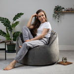 Sirena Scallop Chair Bean Bag | Charcoal