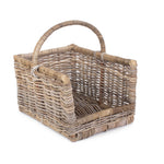 Kubu Grey Rattan Open Ended Log Basket | Medium | Brown