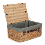 Wicker Buff 51cm Picnic Basket | Gray