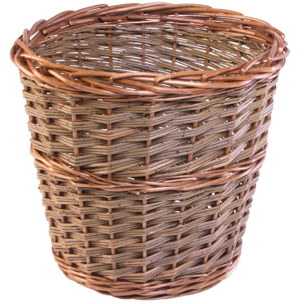 Wicker Somerset Round Waste Paper Bin | Small | Brown