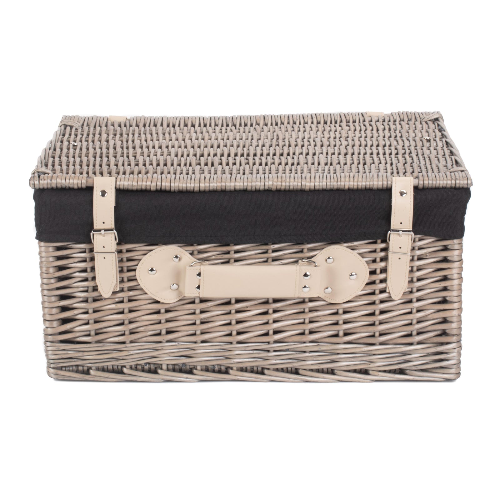 Wicker 51cm Antique Wash Picnic Basket | Black