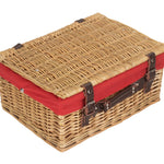 Wicker Buff 40cm Picnic Basket | Red