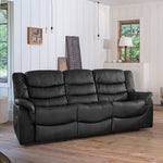 Almeira 3 Seat Recliner Sofa | 3 | Black