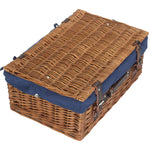 Wicker 46cm Double Steamed Picnic Basket | Blue