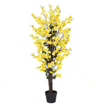 Leaf 120cm Artificial Yellow Blossom Tree