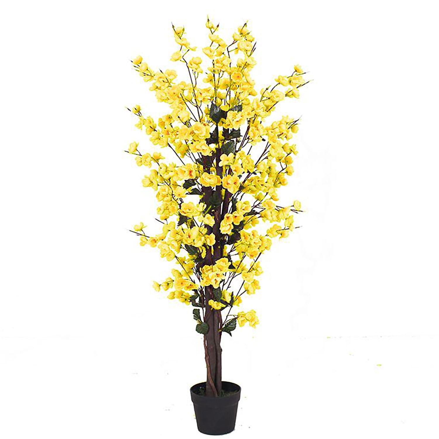 Leaf Artificial Blossom Tree Gold Yellow 120cm
