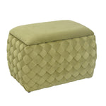 Plumeo Velvet Storage Ottoman | Green