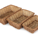 Tapered Split Willow Tray | Set-of-3 | Brown