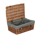 Wicker 35cm Light Steamed Picnic Basket | Gray