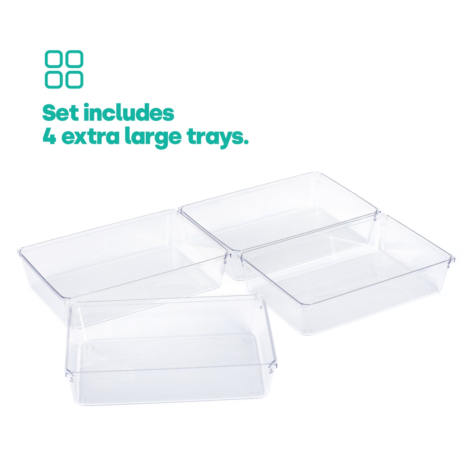 Drawer Organiser Tray Set - 4 Xlarge