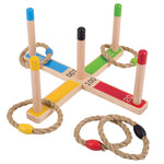 Wooden Quoits Game, Great Family Game - 12 Play Pieces