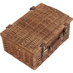 Green Tweed Classic Picnic Wicker Basket | 2-Person | Green