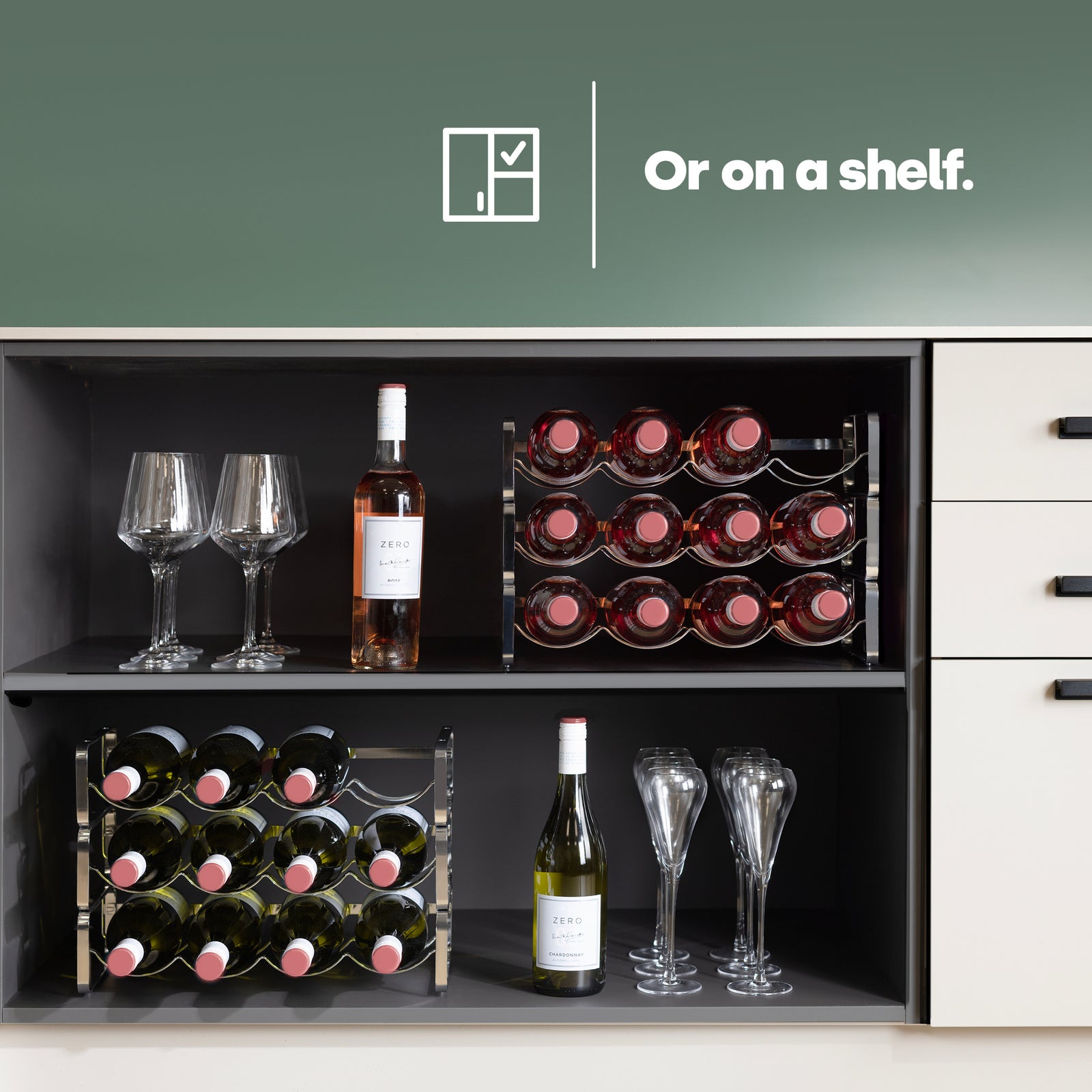 Modular Wine Rack - Silver