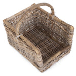 Kubu Grey Rattan Open Ended Log Basket | Medium | Brown