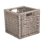 Red Hamper Wicker Wooden Framed Split Willow Storage Basket