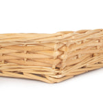 Wicker Rectangular Flat Split Willow Tray | Brown