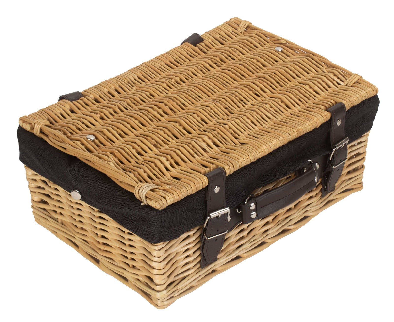 Wicker 36cm Picnic Basket | Black