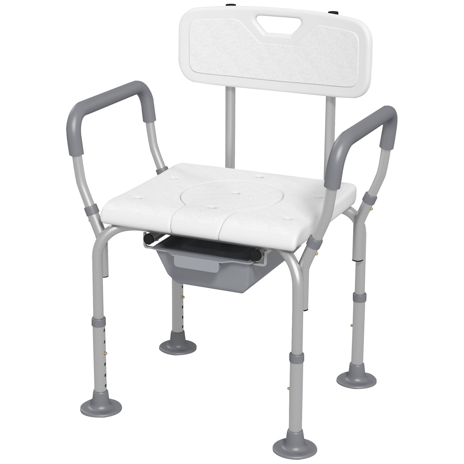 3 In 1 Shower Chair Adjustable Toilet Seat