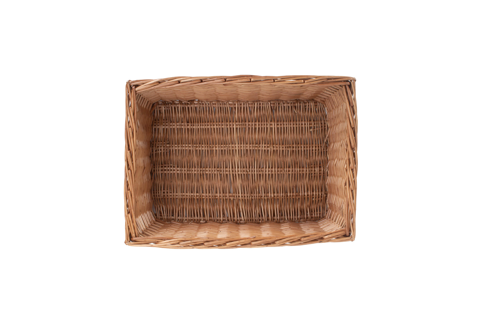 Wicker Double Steamed Open Storage Basket | Large | Brown