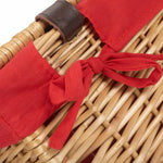 Wicker Buff 40cm Picnic Basket | Red