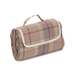 Red Hamper Lavender Fleece Tartan Picnic Blanket