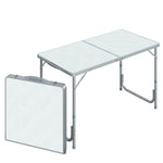 4ft Aluminium Portable Folding Camping Picnic Table Outdoor