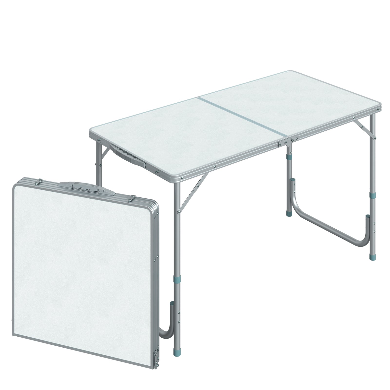 4ft Aluminium Portable Folding Camping Picnic Table Outdoor