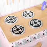 Pink Wooden Country Play Kitchen With Realistic Features