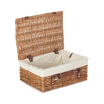 Wicker 35cm Light Steamed Picnic Basket | White