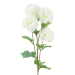 Pack Of 6 X 70cm White Artificial Carnation Stem - 24 Flowers