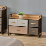 Drawer Dresser Tower Unit Clothes Storage Organizer Wood Top