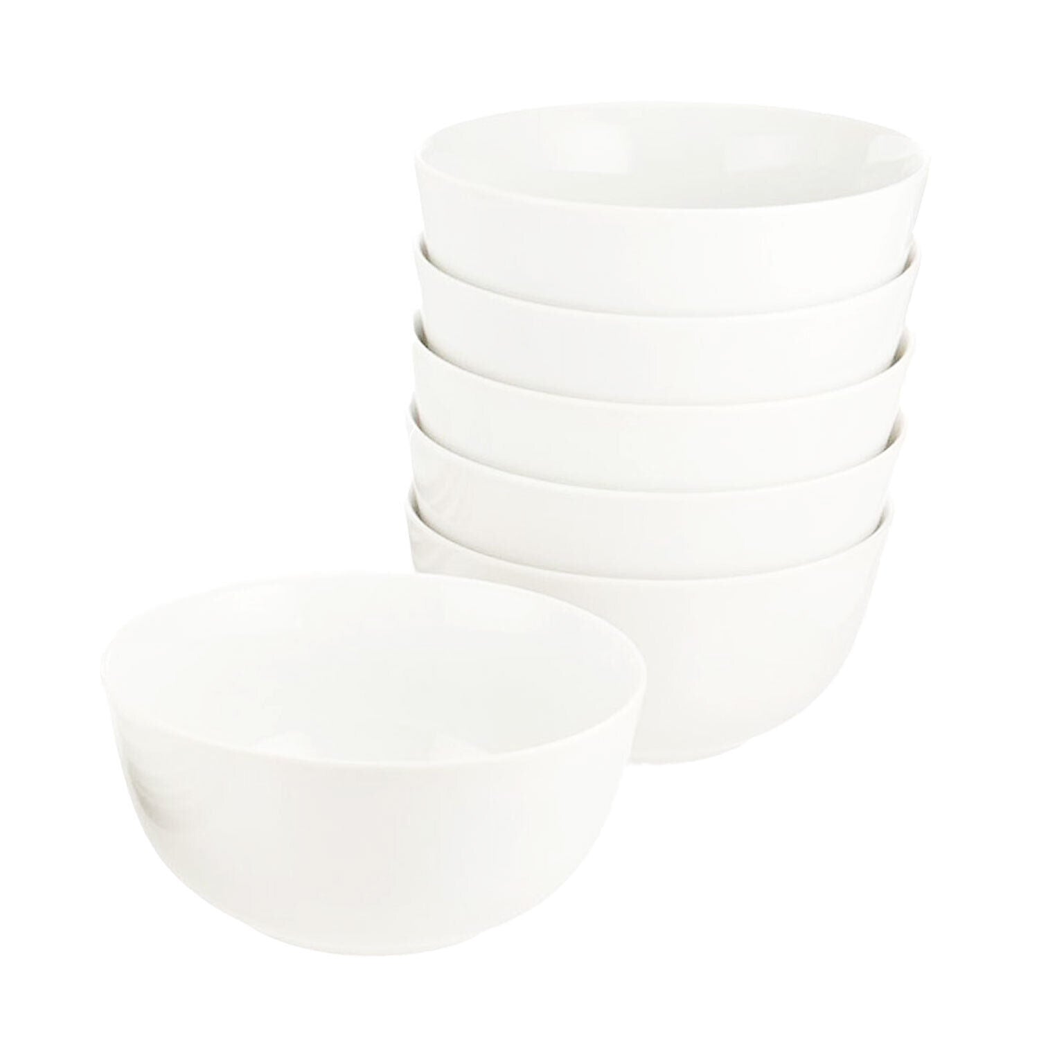 Tapas Cereal Bowls White Porcelain 4 Piece Set 5.5" Catering