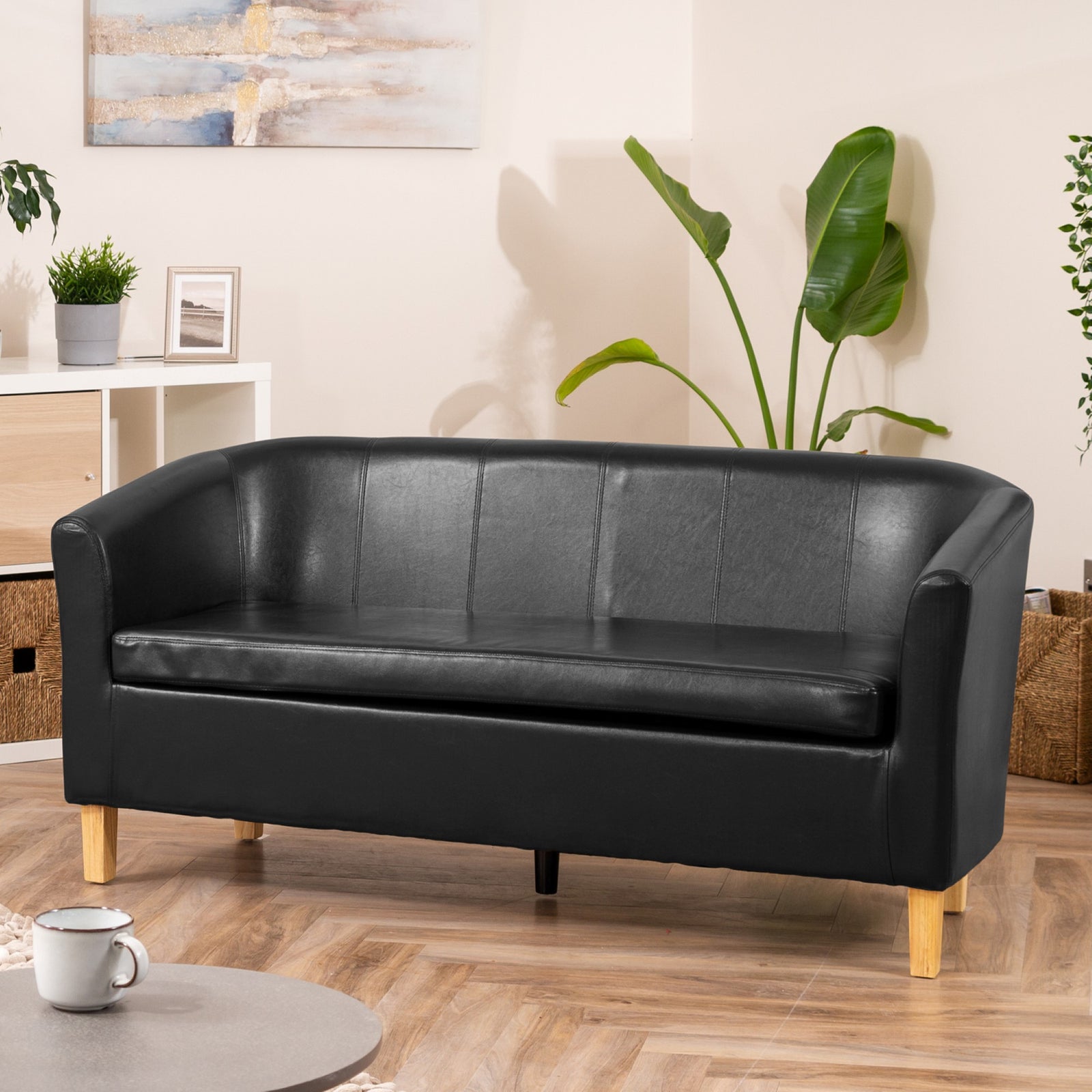 Meriden 3 Seat Tub Sofa | 3 | Black