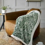 Snuggle Warm Fleece 140x180cm Throw Secret Garden Green