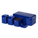 Taurus Bread Bin & Canister Set - Navy